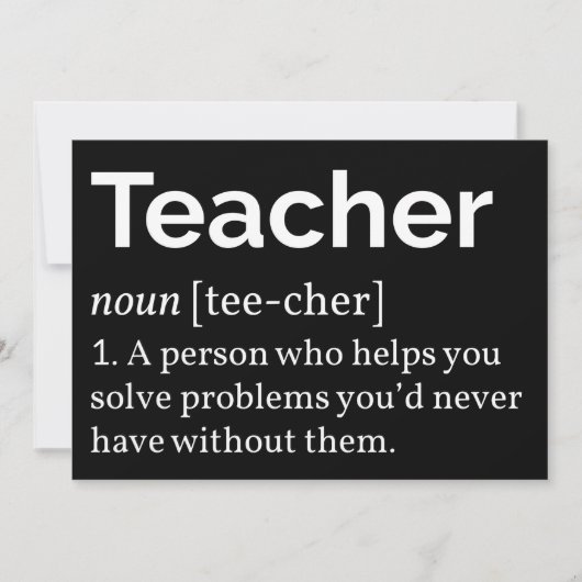 Definitie Leraar Kaart (Voorkant)