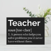 Definitie Leraar Kaart (Staand voorkant)