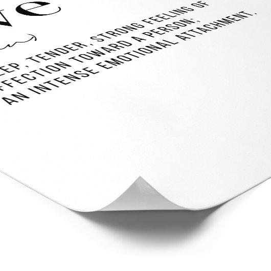 Definitie Love Poster (Hoek)