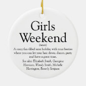 Definitie Meidenweekend Persoonlijk  Keramisch Ornament (Achterkant)