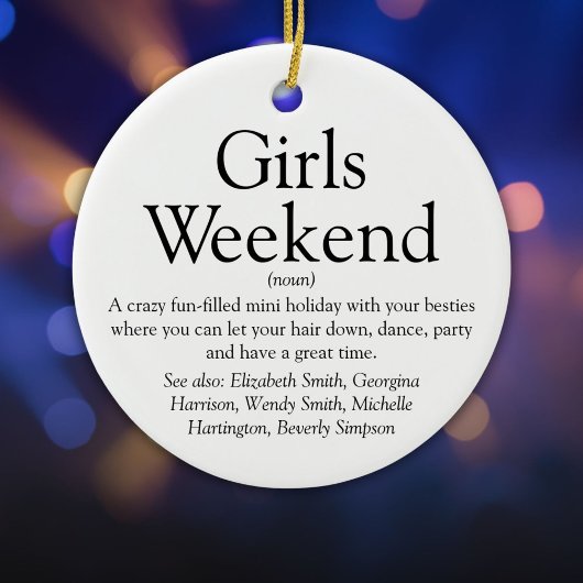 Definitie Meidenweekend Persoonlijk  Keramisch Ornament