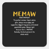 Definitie moederkunst vierkante sticker (Voorkant)