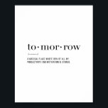 Definitie Morgen Poster<br><div class="desc">Definitie Morgen</div>