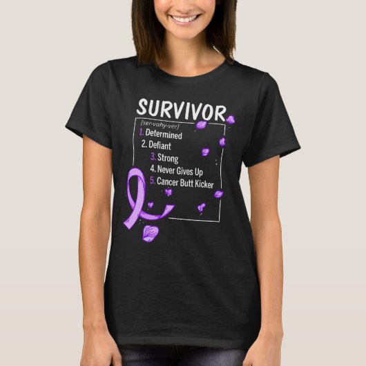 Definitie overlevende pancreaskanker t-shirt (Voorkant)