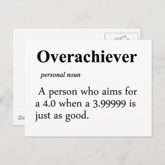 Definitie overtreffen briefkaart (Voorkant / Achterkant)