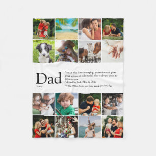 Definitie papa spreuk 16 fotocollage klein fleece deken
