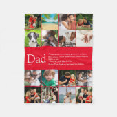 Definitie Papa Spreuk 16 Fotosamenstelling Rood Kl Fleece Deken (Voorkant)