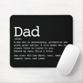 Definitie papa Vaderdag Zwart en Wit Muismat (Met muis)