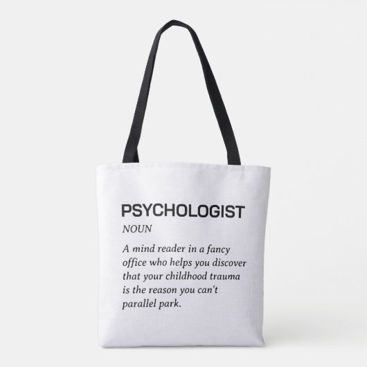 Definitie psycholoog tote bag (Achterkant)