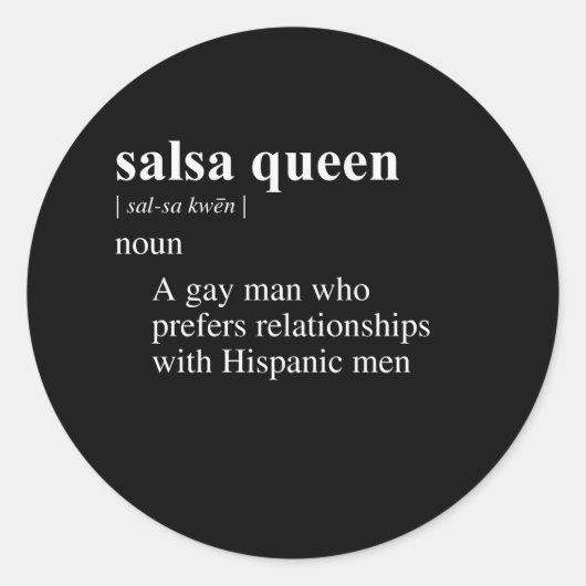 DEFINITIE SALSA QUEEN RONDE STICKER (Voorkant)
