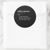 DEFINITIE SALSA QUEEN RONDE STICKER (Tas)