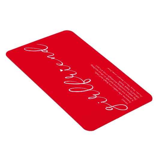 Definitie Script Vriendin Liefde Hart Rood Magneet (Rechterzijde)
