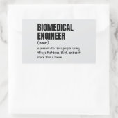 Definitie-Sticker van medisch-apparaattechnicus Rechthoekige Sticker (Tas)