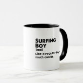 Definitie Surfende Jongen Funny Surf Sport Surfer Mok (Voorkant rechts)