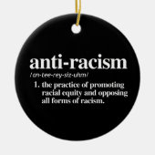 Definitie tegen racisme keramisch ornament (Voorkant)