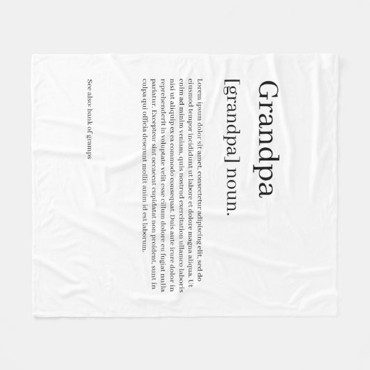 Definitie uw eigen, persoonlijk gepersonaliseerde  fleece deken (Voorkant (Horizontaal))