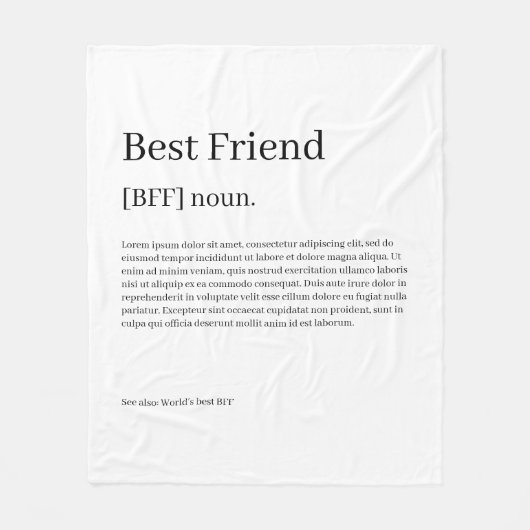 Definitie uw eigen, persoonlijk gepersonaliseerde  fleece deken (Voorkant)