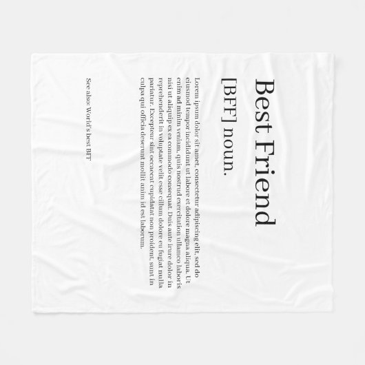 Definitie uw eigen, persoonlijk gepersonaliseerde  fleece deken (Voorkant (Horizontaal))