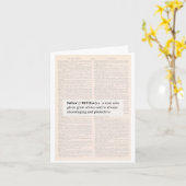 Definitie Vader Gelukkige Vaderdag Wenskaart Kaart (Gele Bloem)