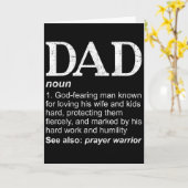 Definitie vader Vaderdag Vader christelijke papa Kaart (Gele Bloem)