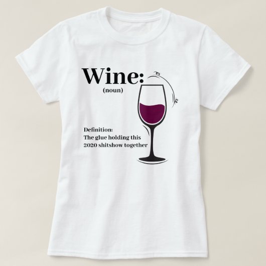 Definitie van 2020-wijnen t-shirt (Design voorkant)