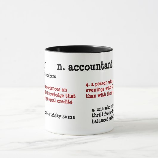 Definitie van accountant - alternatief en grappig mok (Midden)