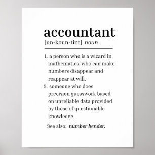 Definitie van accountant poster