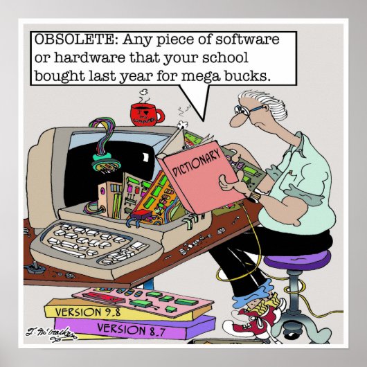 Definitie van achterhaald poster (Voorkant)