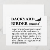 Definitie van achtertuin vogelaar - tuin vogelspot kaart (Voorkant / Achterkant)