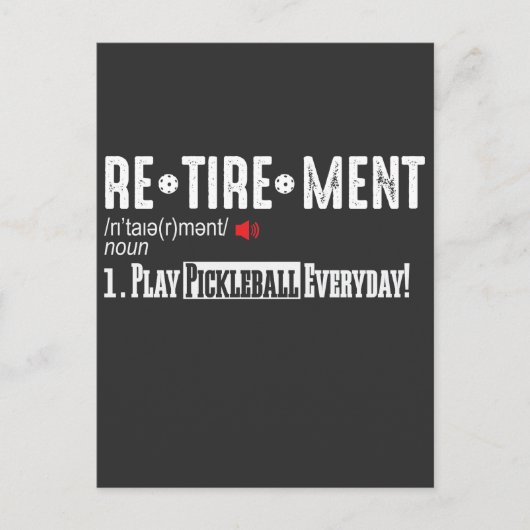 Definitie van afkoopactie met Pickleball Player Briefkaart (Voorkant)