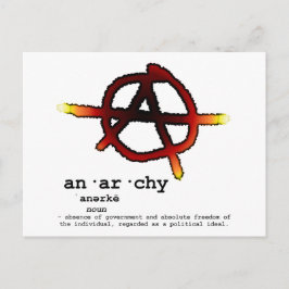 Definitie van anarchie briefkaart