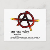 Definitie van anarchie briefkaart (Voorkant)