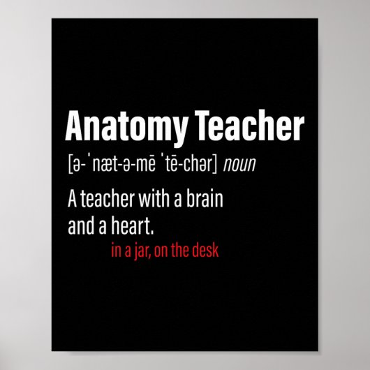 Definitie van anatomiedocent wetenschapsleraren  poster (Voorkant)