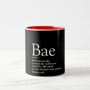 Definitie van Bae Boyfriend Vriendin Echtgenote Ec Tweekleurige Koffiemok
