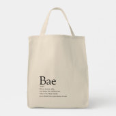 Definitie van Bae Vriendin Echtgenote Tote Bag (Achterkant)