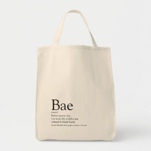 Definitie van Bae Vriendin Echtgenote Tote Bag