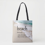 Definitie van BEACH On Seashore Tote Bag (Voorkant)