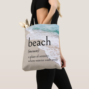 Definitie van BEACH On Seashore Tote Bag