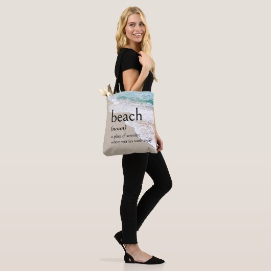 Definitie van BEACH On Seashore Tote Bag (Op model)
