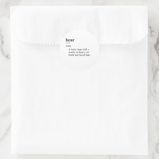 DEFINITIE VAN BEER RONDE STICKER (Tas)