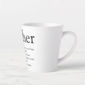 Definitie van beste broer ter wereld in zwart-wit latte mok (Rechts)