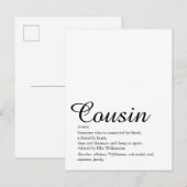 Definitie van beste neef Ever Elegant Script Briefkaart (Voorkant / Achterkant)