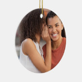 Definitie van beste vriend kerstfoto keramisch ornament (Rechts)