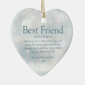 Definitie van beste vriend Winter Sneeuwvlokken Keramisch Ornament (Rechts)