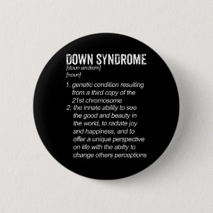 Definitie van bewustzijn van downsyndroom ronde button 5,7 cm