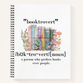 Definitie van "Booktrovert" Notitieboek (Voorkant)