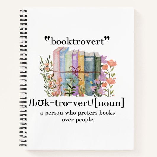 Definitie van "Booktrovert" Notitieboek (Voorkant)