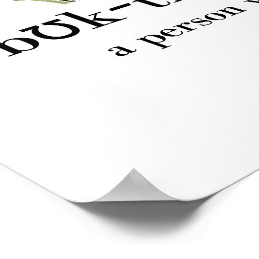 Definitie van "Booktrovert" Poster (Hoek)