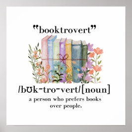 Definitie van "Booktrovert" Poster