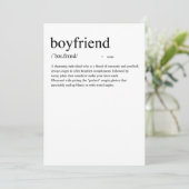 Definitie van Boyfriend Valentijnsdag kaart (Staand voorkant)
